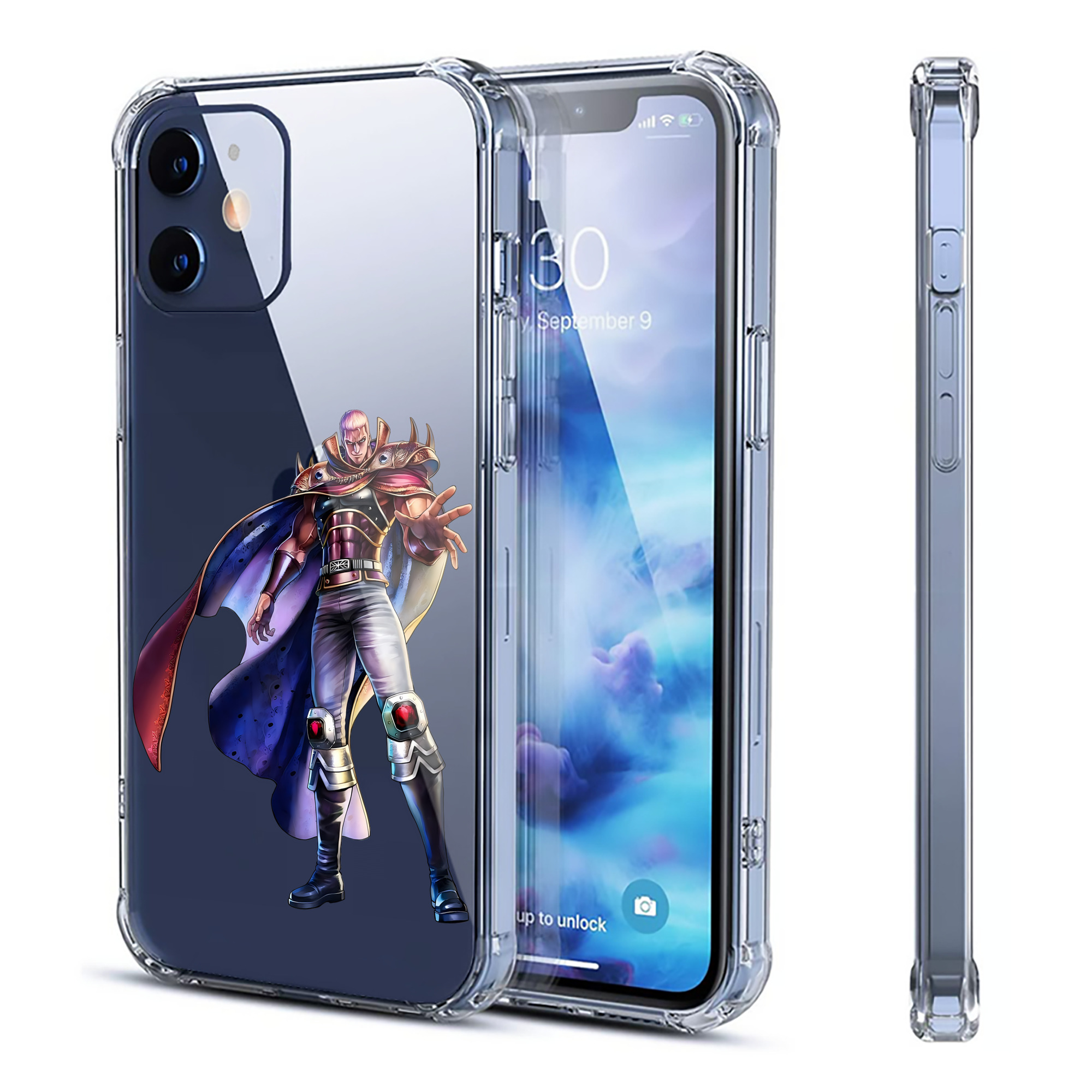 （画像用） 北斗の拳 Fist of the North Star 【iPhone 12シリーズ対応】透明スマホケース（クリアソフトケース）